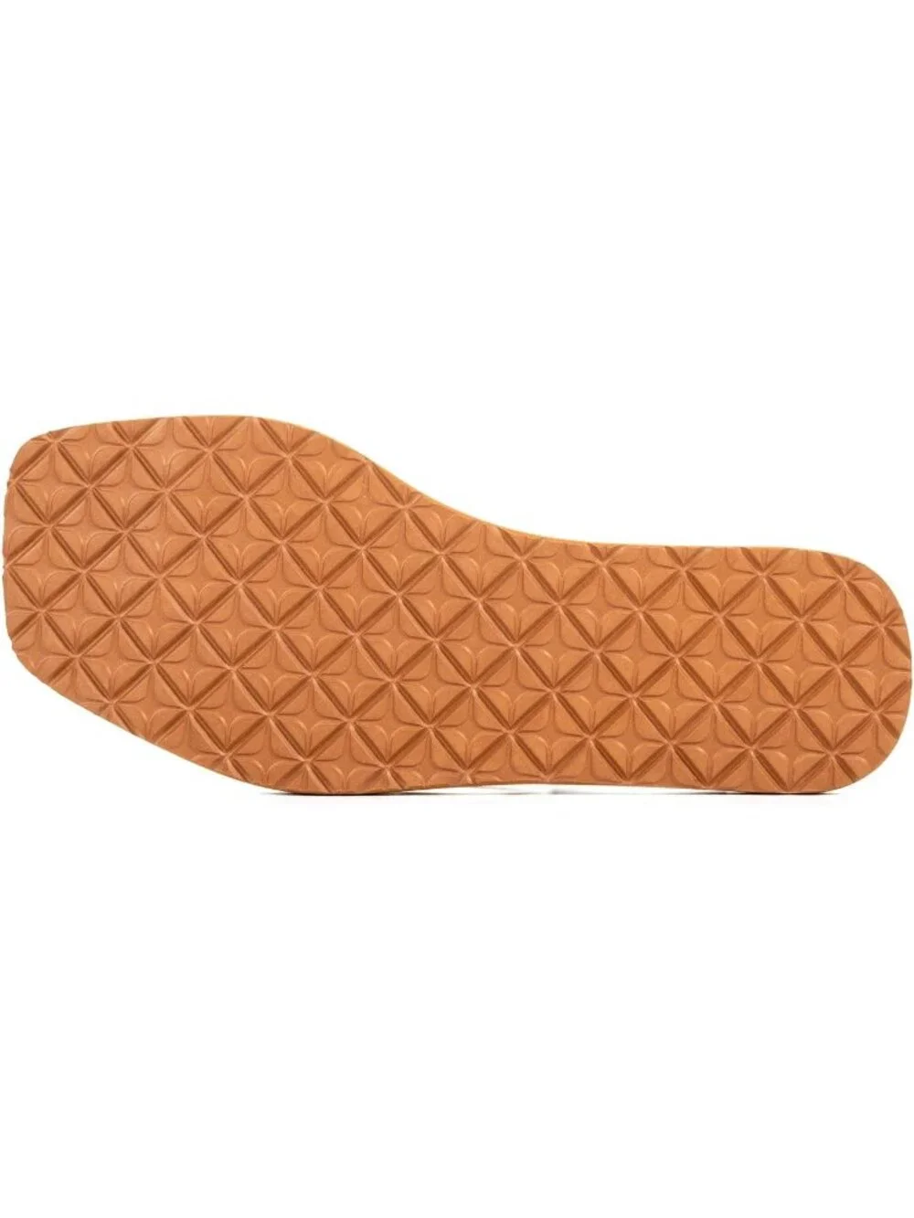 Women's Cream Rubber Sole Summer Comfortable Flip Flops Square Toe Flat Sandals